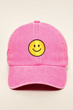 Embroidered Happy Face Dad Baseball Cap