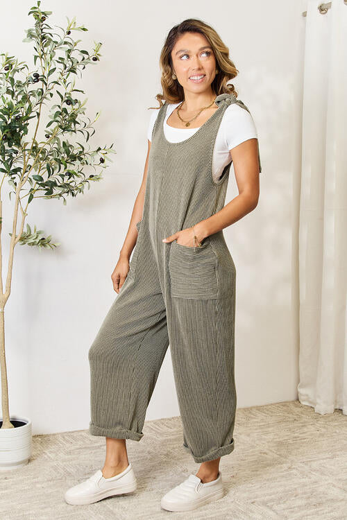 Celeste Full Size Straight Overall with Pockets