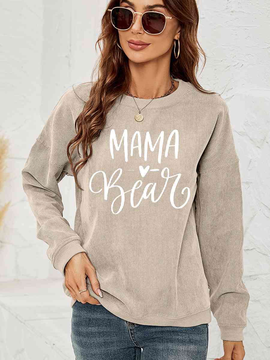 MAMA Graphic Round Neck Sweatshirt