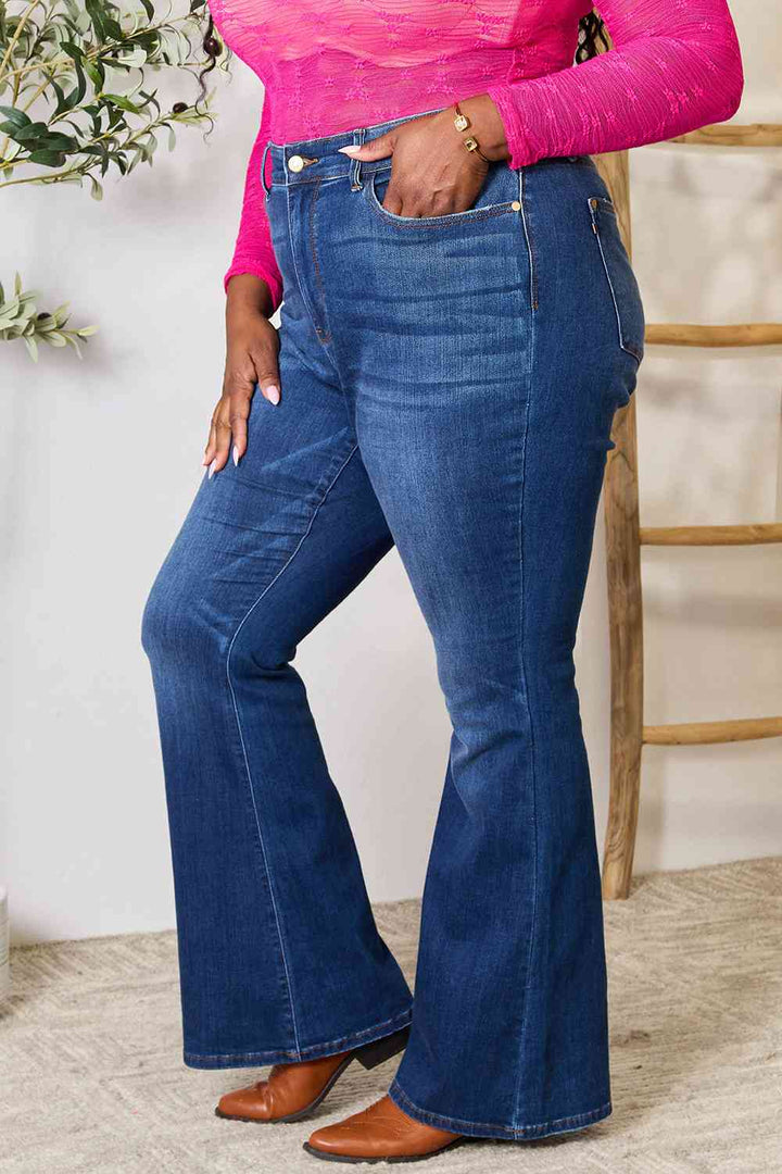 Judy Blue Full Size Flare Jeans with Pockets